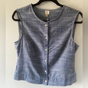 NWT Autres Filles Chambray Sleeveless Top